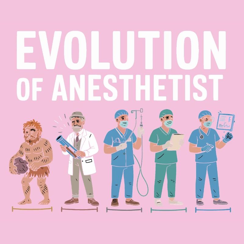 Evolution der Anästhesisten Illustration