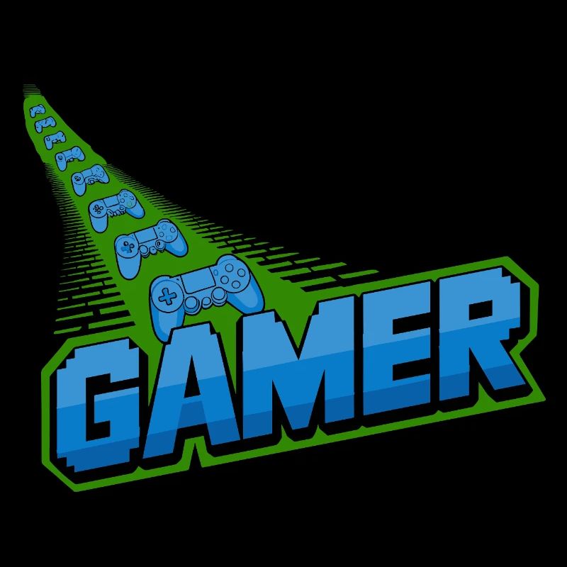 Gamer Controller Motif for Gamers and Retro
