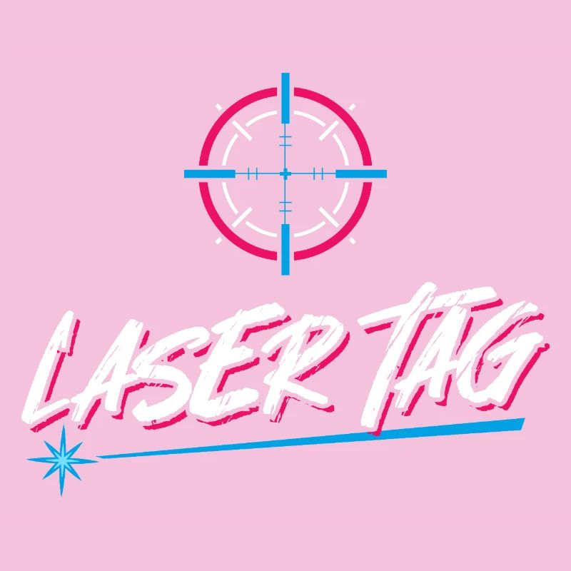 Retro Laser Tag Neon Gaming Design