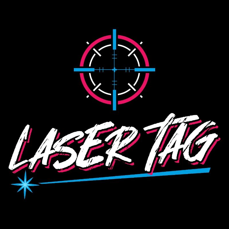 Retro Laser Tag Neon Gaming Design