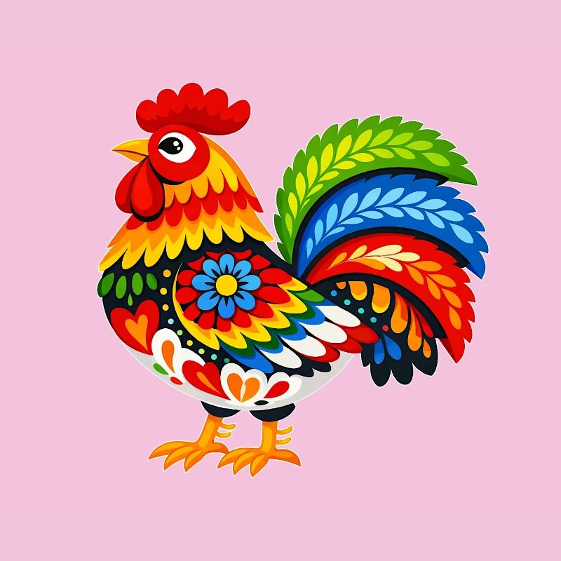 Kugut coloré dans le style folklorice