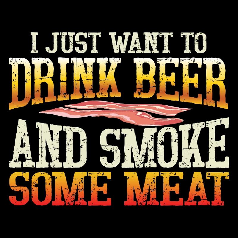 Humoristisches Bier- und Fleisch-Motiv
