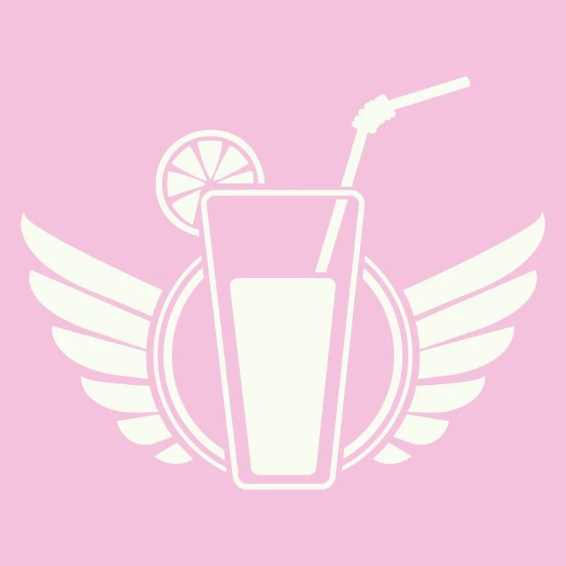Wing cocktail with lemon slice