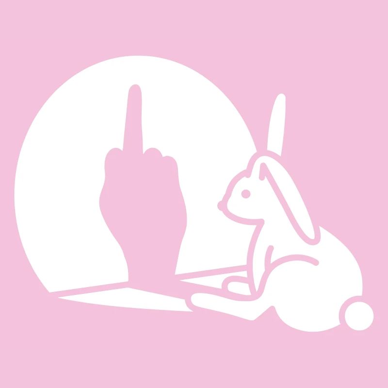 Drôle d’ombre de lapin main doigt du milieu vous baiser
