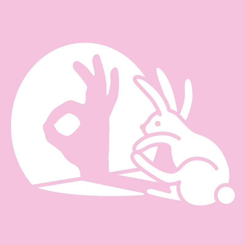 Rabbit shadow hand OK gesture sign Okay pico bello