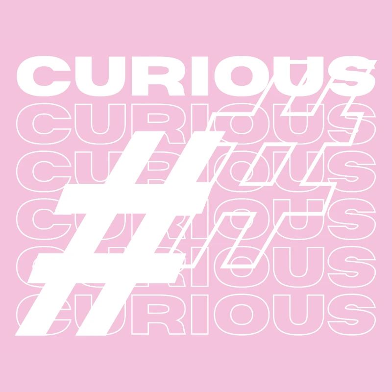 Curious Hashtag Typography