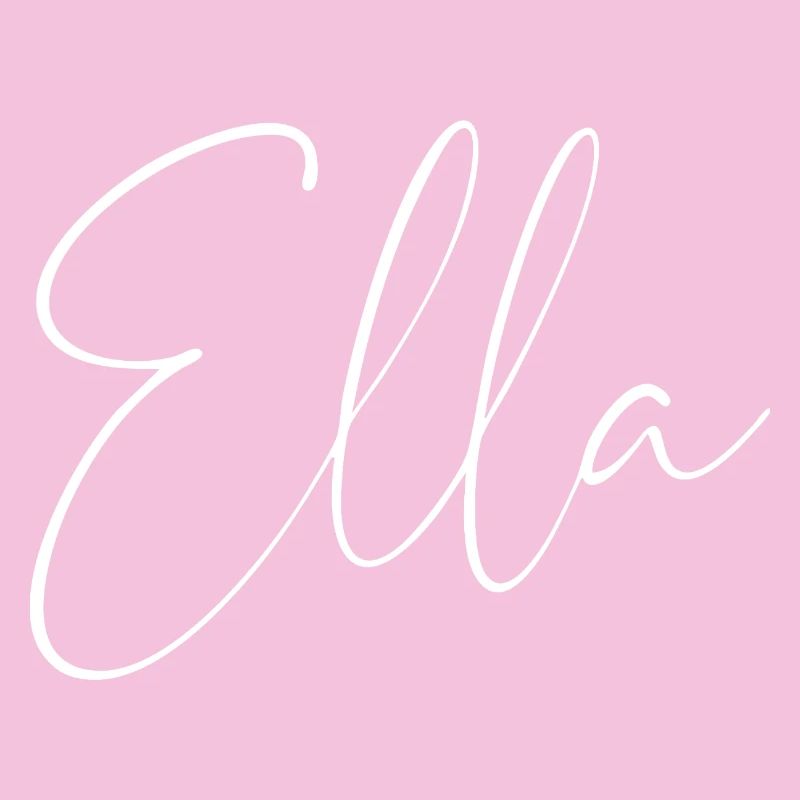 Ella / Conception du nom de l’écriture manuscrite (Blanc)