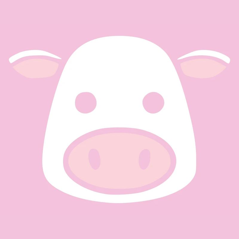 Cute Cow Head Face Comic Vector