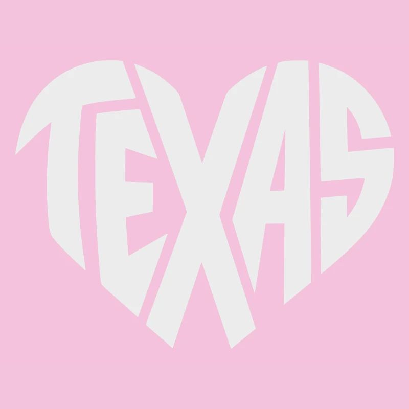 Texas Heart Typography