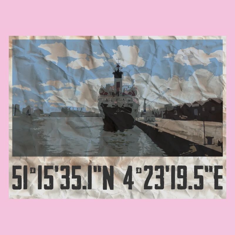 Antwerp port design with geocoordinates