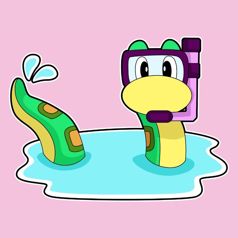 Snake Diver Snorkel Diving