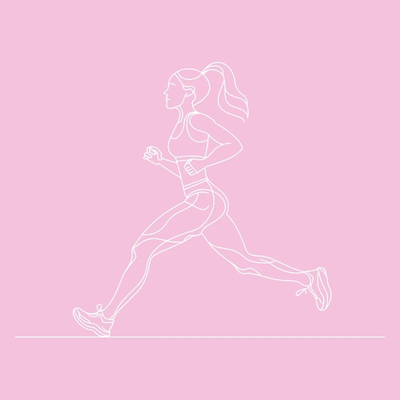 Dessin au trait du coureur
