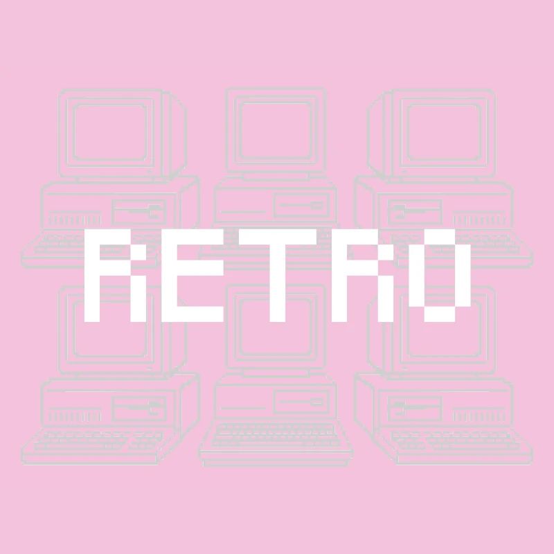Retro Computer Grid Techno