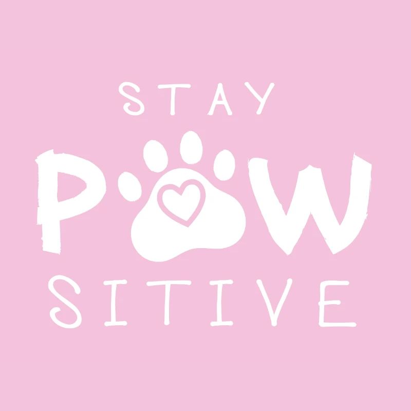 Reste Pawsive, Jeu de mots animal, Reste positif, Patte,