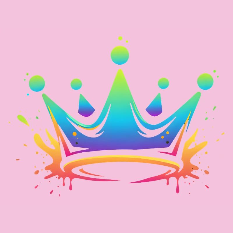 Regenbogen Kronen Splash