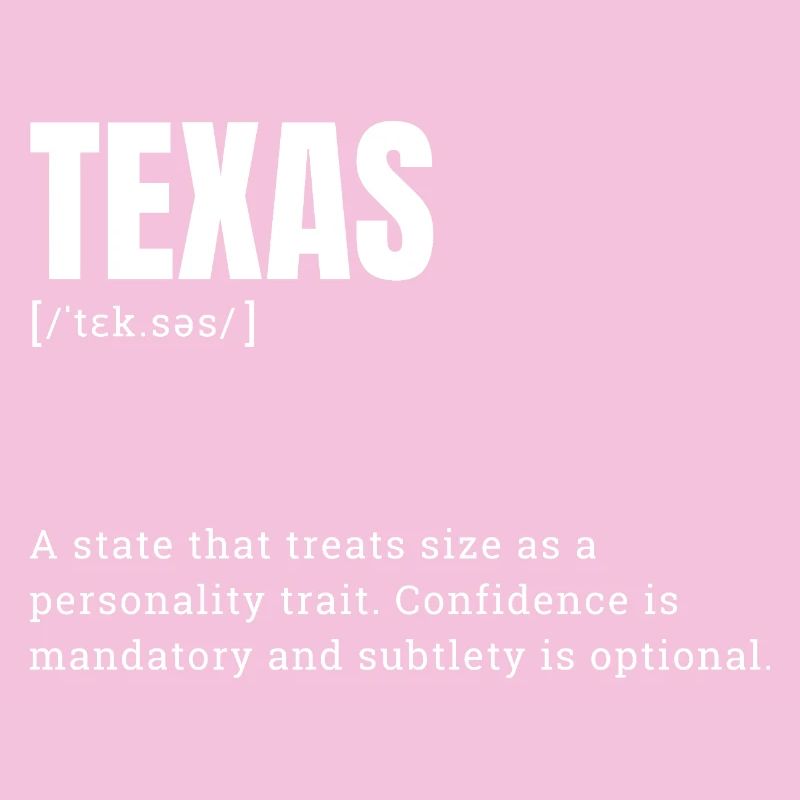 Typographie grand format du Texas Humour
