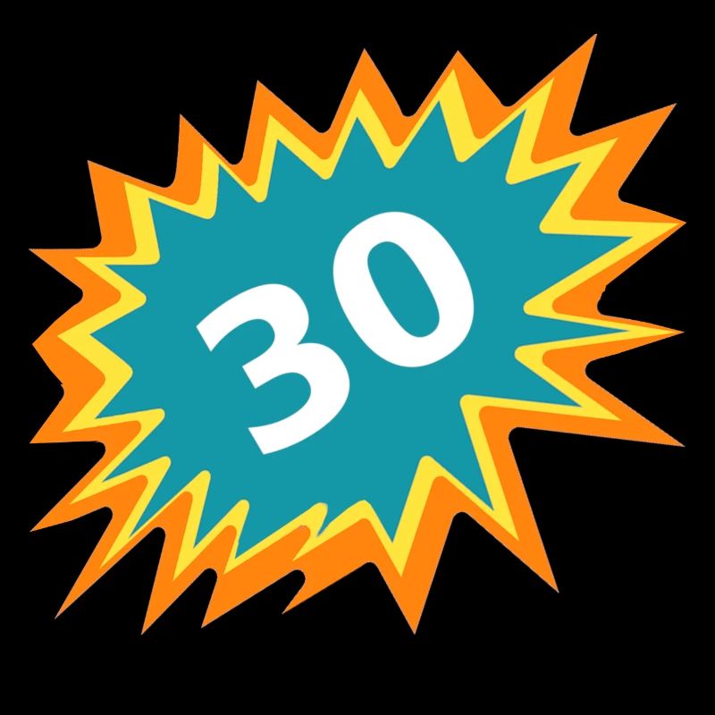 30 bunt, 30. GB, feiern 30, Geschenk 30