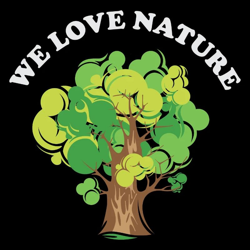 Forest Tree Illustration Nature Love Symbol Logo