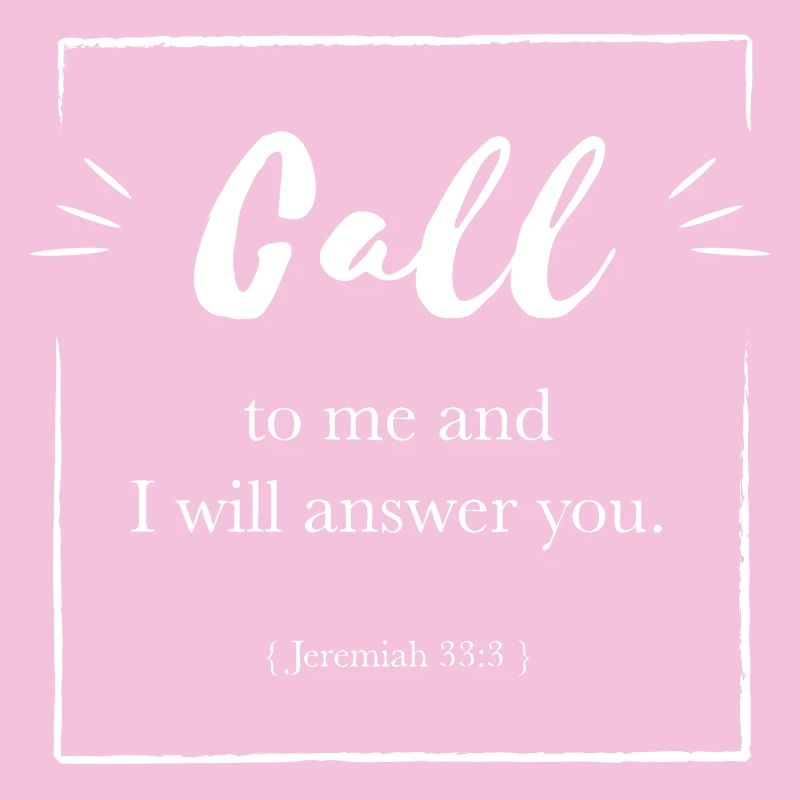 Call to me and I will answer you white