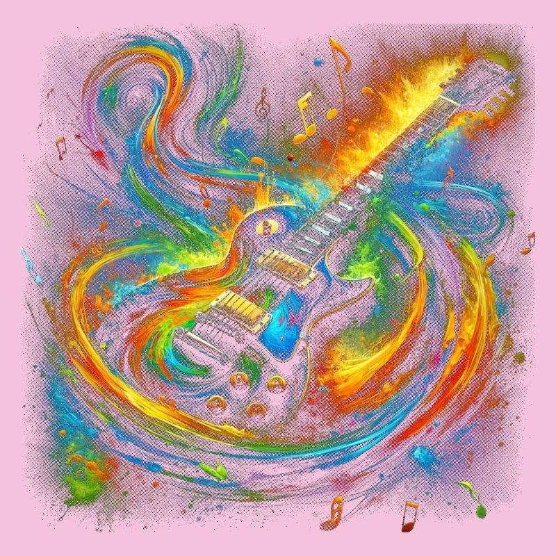 Expression de guitare colorée
