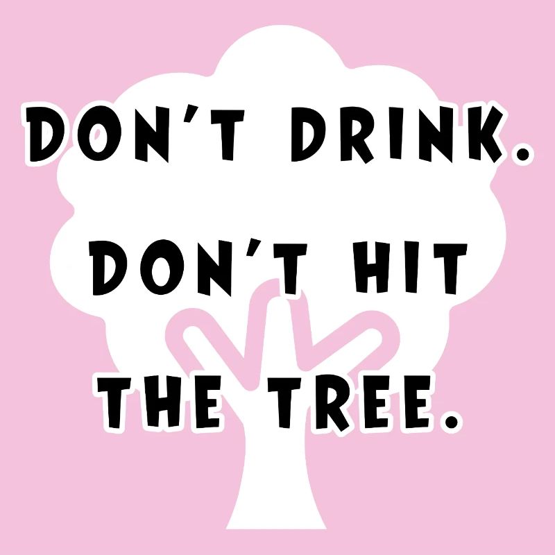 Humorous tree motif with saying