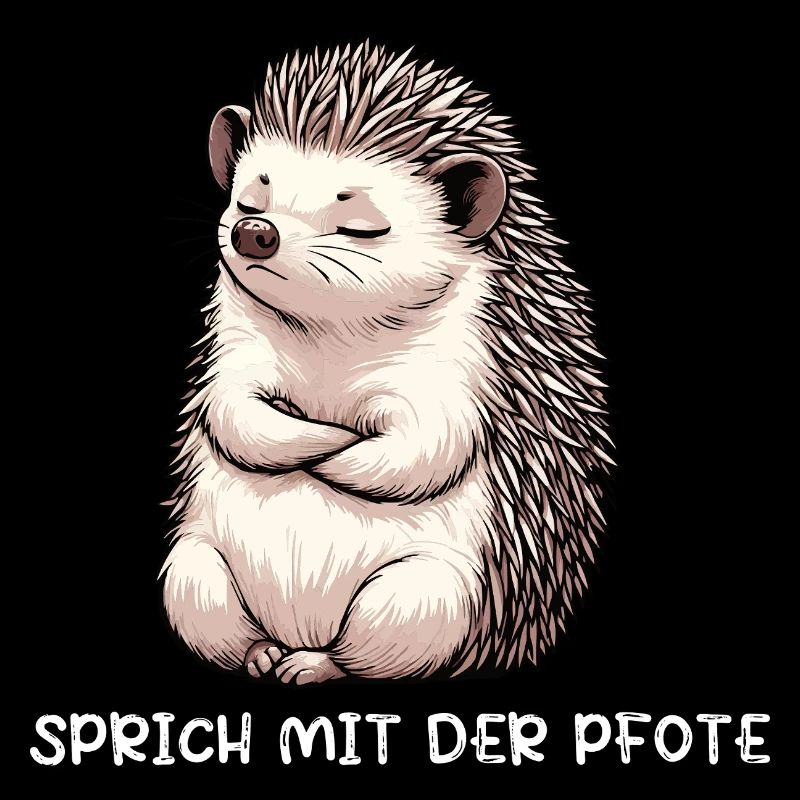 Sprich mit der Pfote  Igel Igelliebhaber Igelfan
