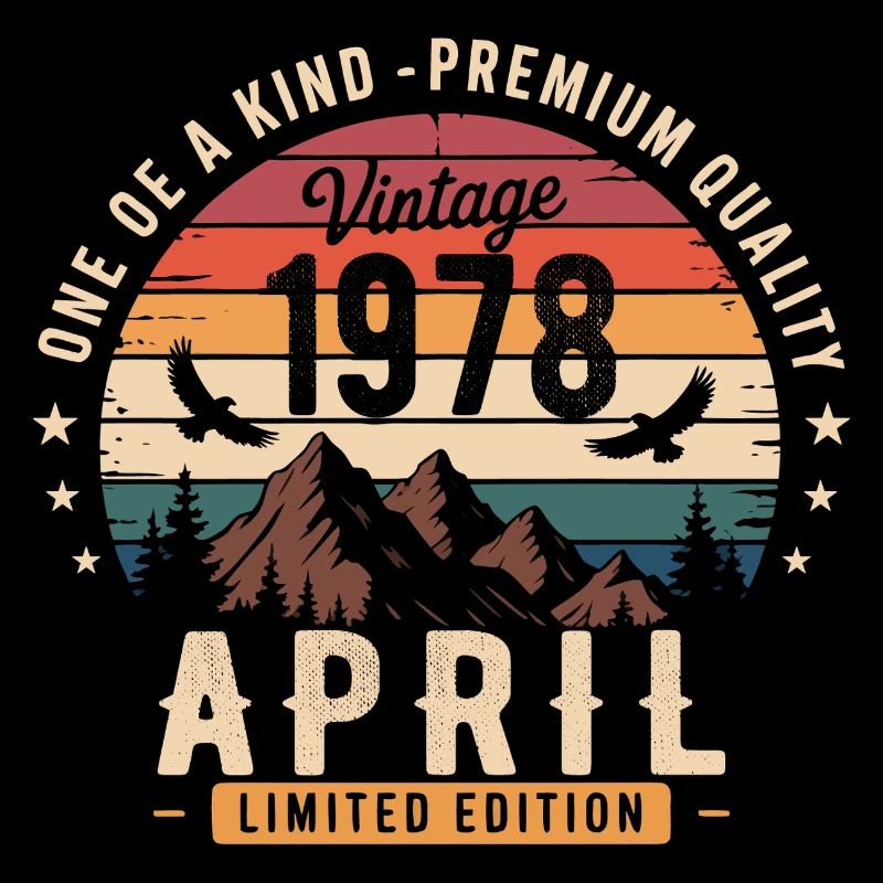 Vintage-Jahrestag April 1978 April 1978