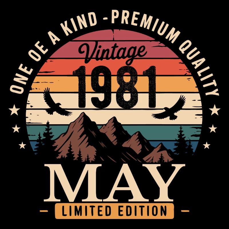 Vintage May 1981 Birthday May 1981