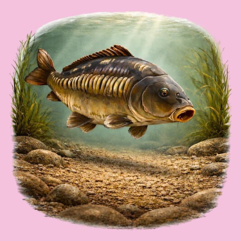 Conception de la pêche sous-marine de la carpe miroir