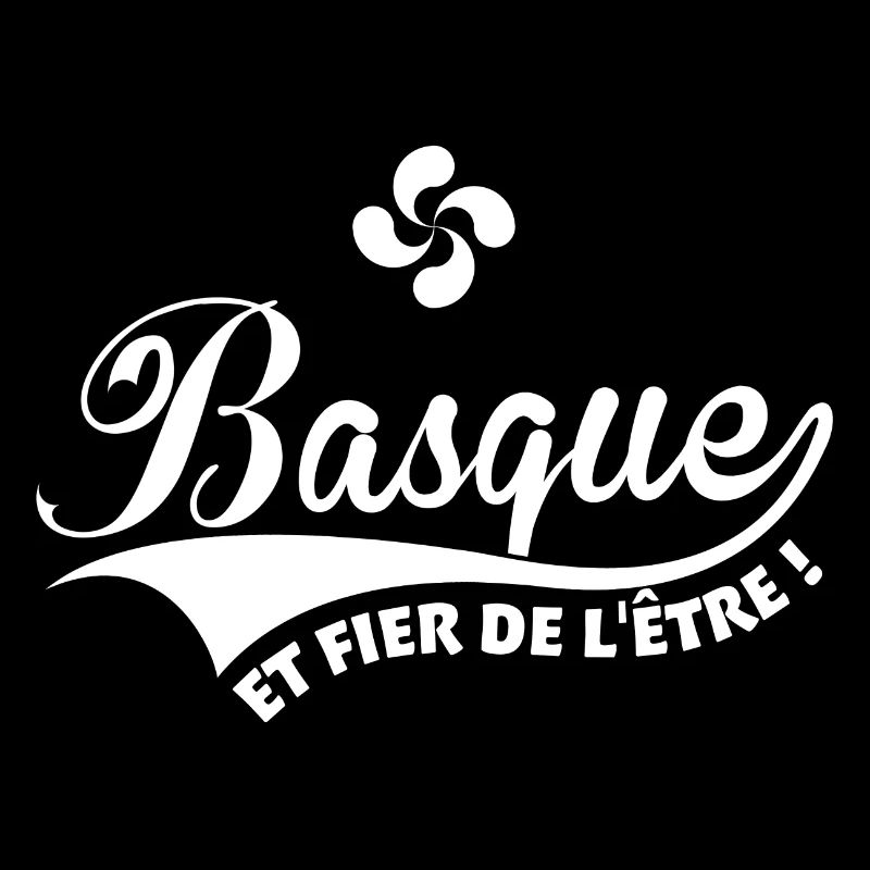 Basque et fier de l'être avec croix Basque Lauburu