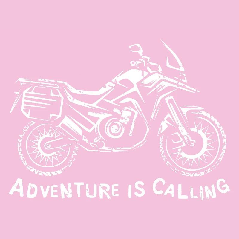 Adventure is Calling – Motorrad Grafik