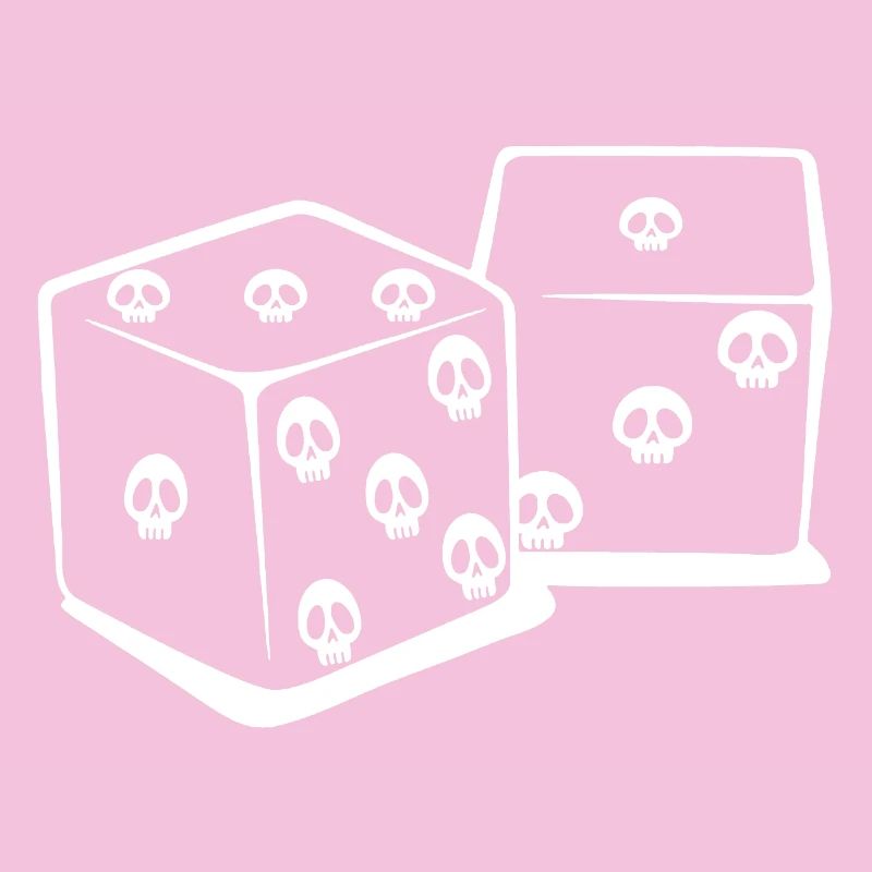 Playing with dice (white)