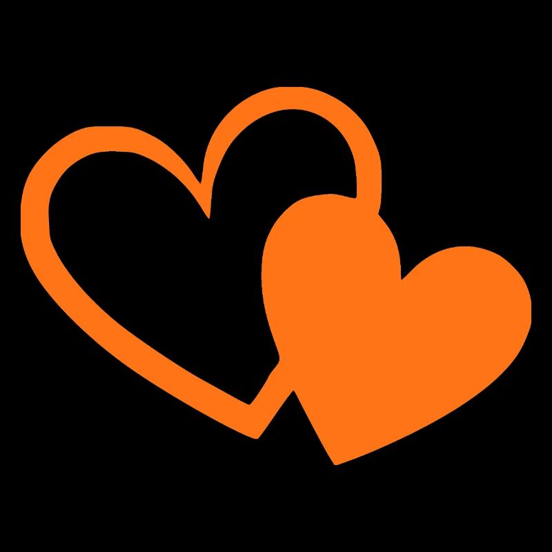 orangenes Herz orangen Geschenk Valentinstag