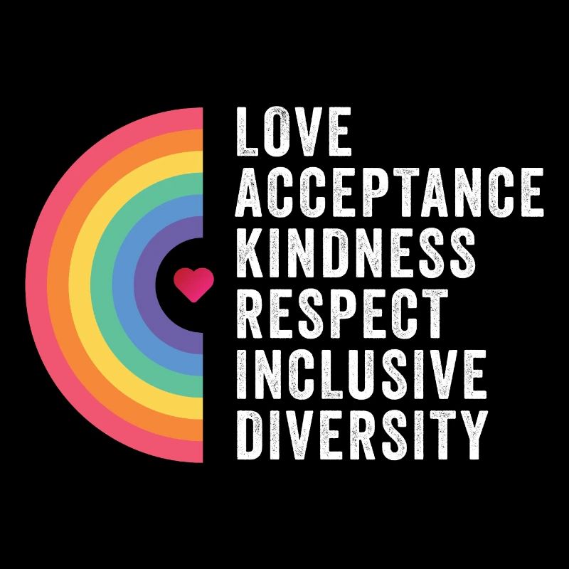 Mois de la fierté LGBT - Amour. Acceptation. Bonté.