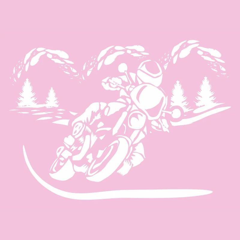 Motorrad Waldsilhouette
