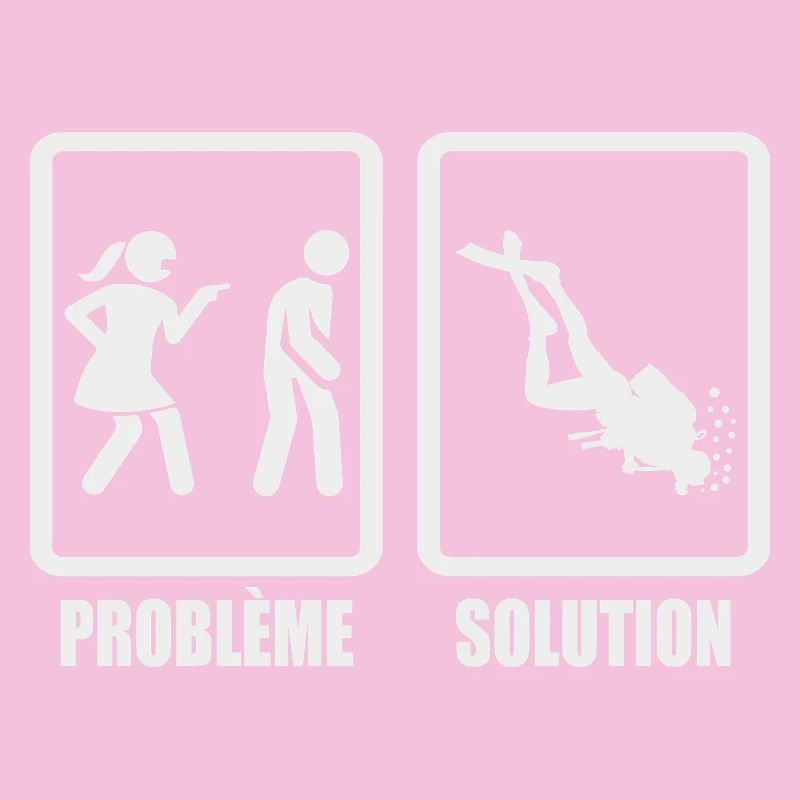 Humour couple problème solution plongée