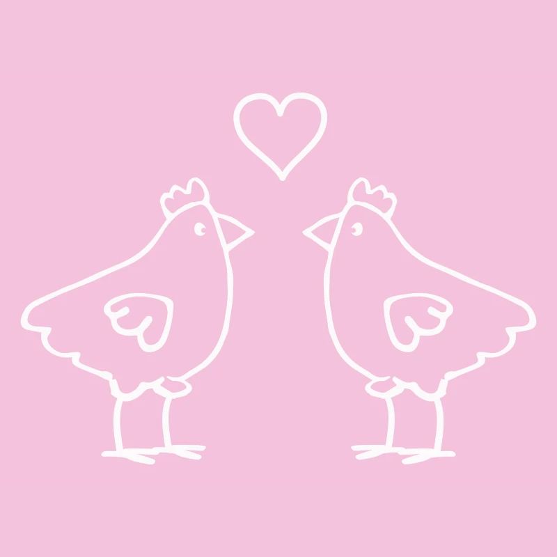 Vogelpaar mit Herzduo