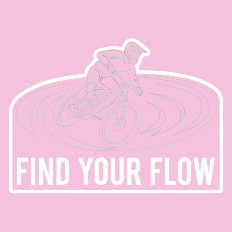 E-MTB-Fahrer: Find your Flow Line Art
