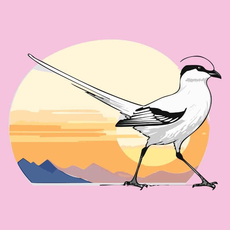 Oiseau au lever du soleil