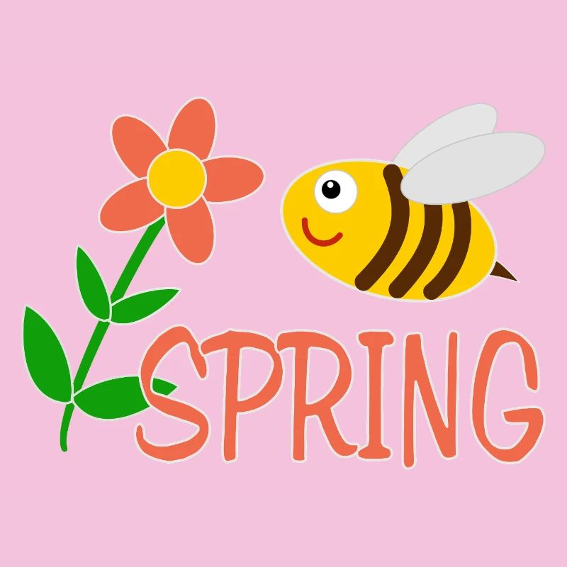 Spring motif with bee