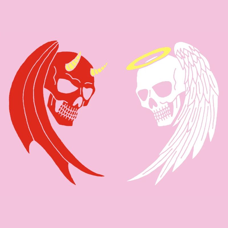 Squelette ange et démon