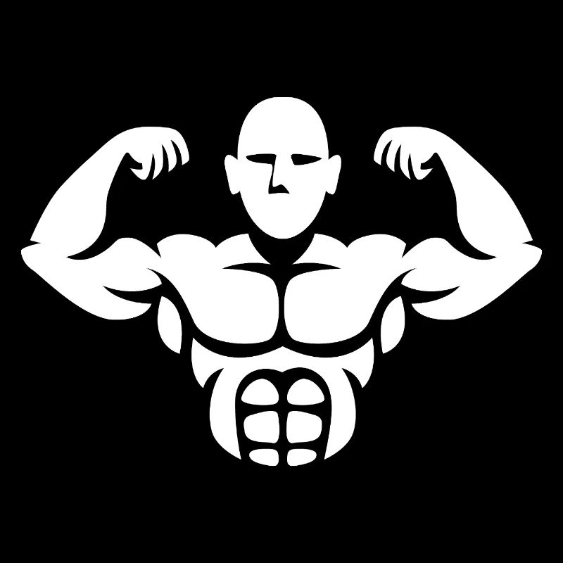 Bodybuilder Silhouette – Muscle Power Design
