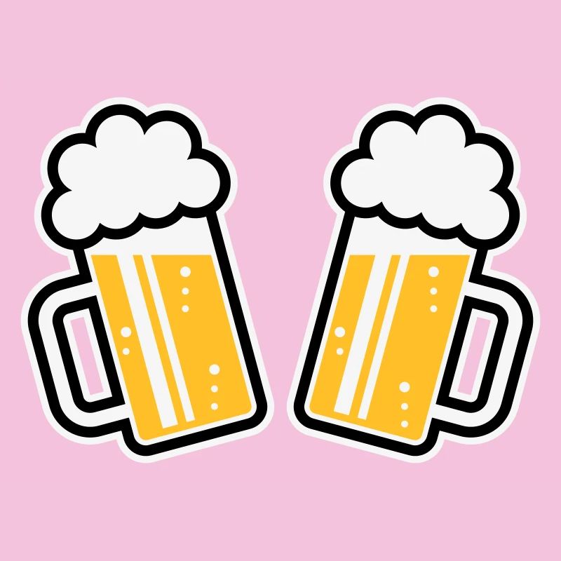 2 chopes de bière Santé ! Santé ! (Chopes de bière 3C)