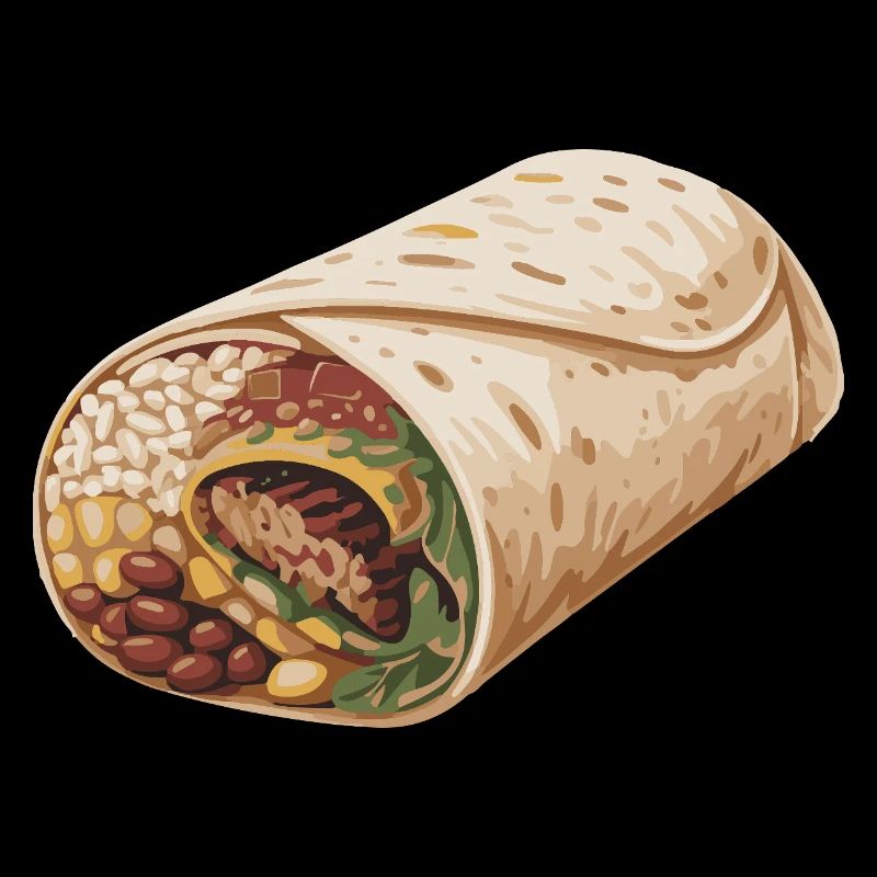 Burrito Wrap Illustration