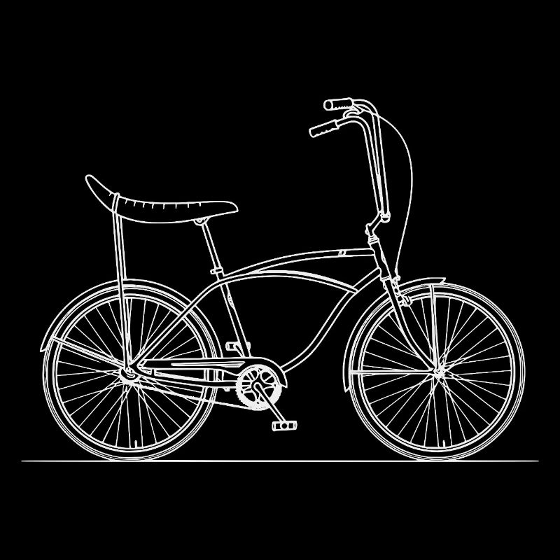 Bonanza Bicycle Outline Vintage Retro Design