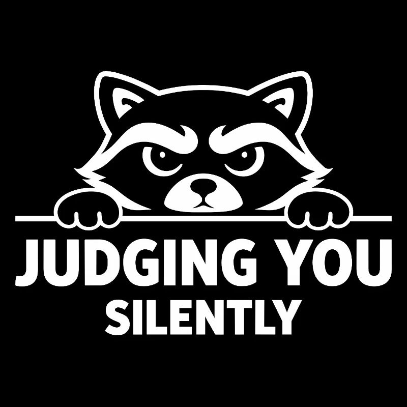 Funny Raccoon, Judging You Silently