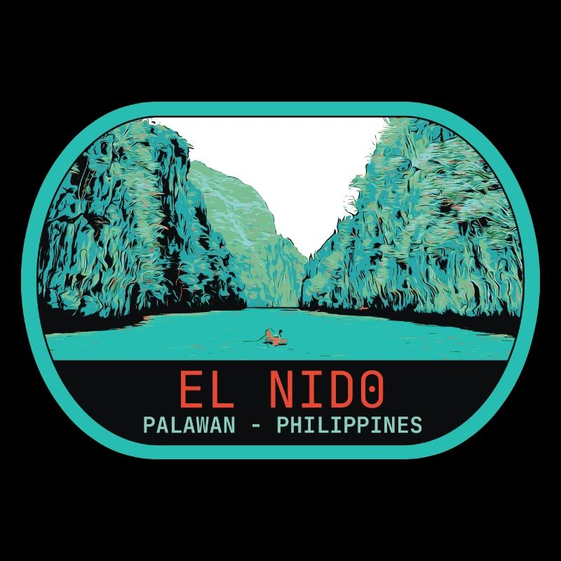 Panoramablick auf El Nido, Insel Palawan