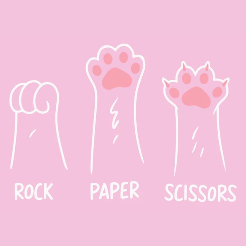 Katze Pfote Stein Papier Schere Tier Spiel Humor