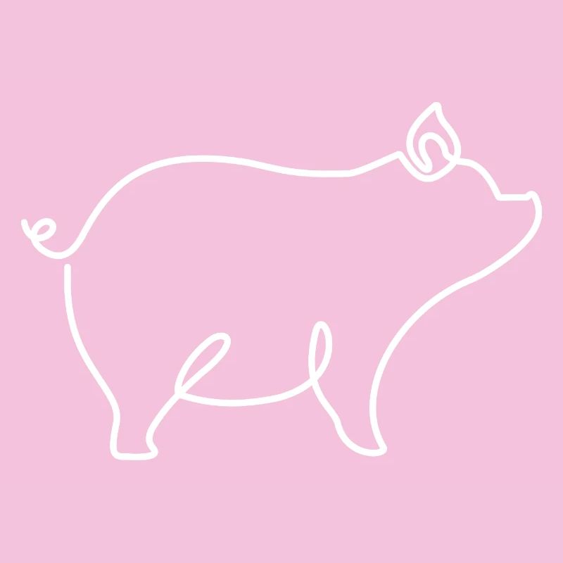 Dessin de cochon – symbole de bonheur et de nature