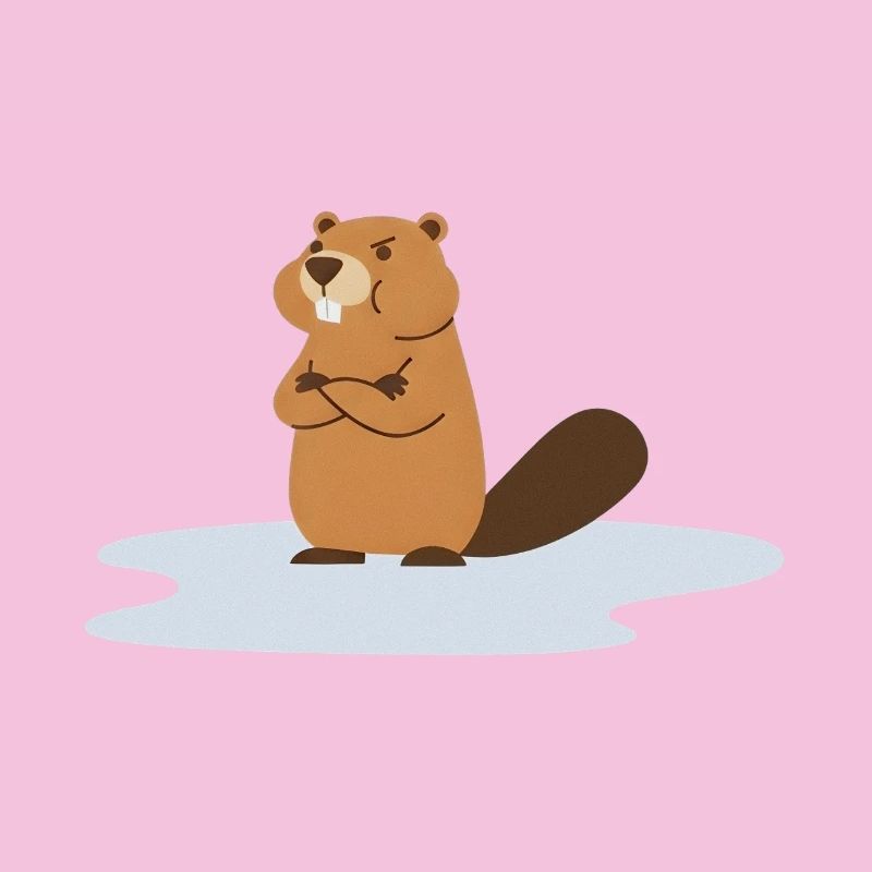 Frecher Biber à Pfütze / Castor dans la flaque